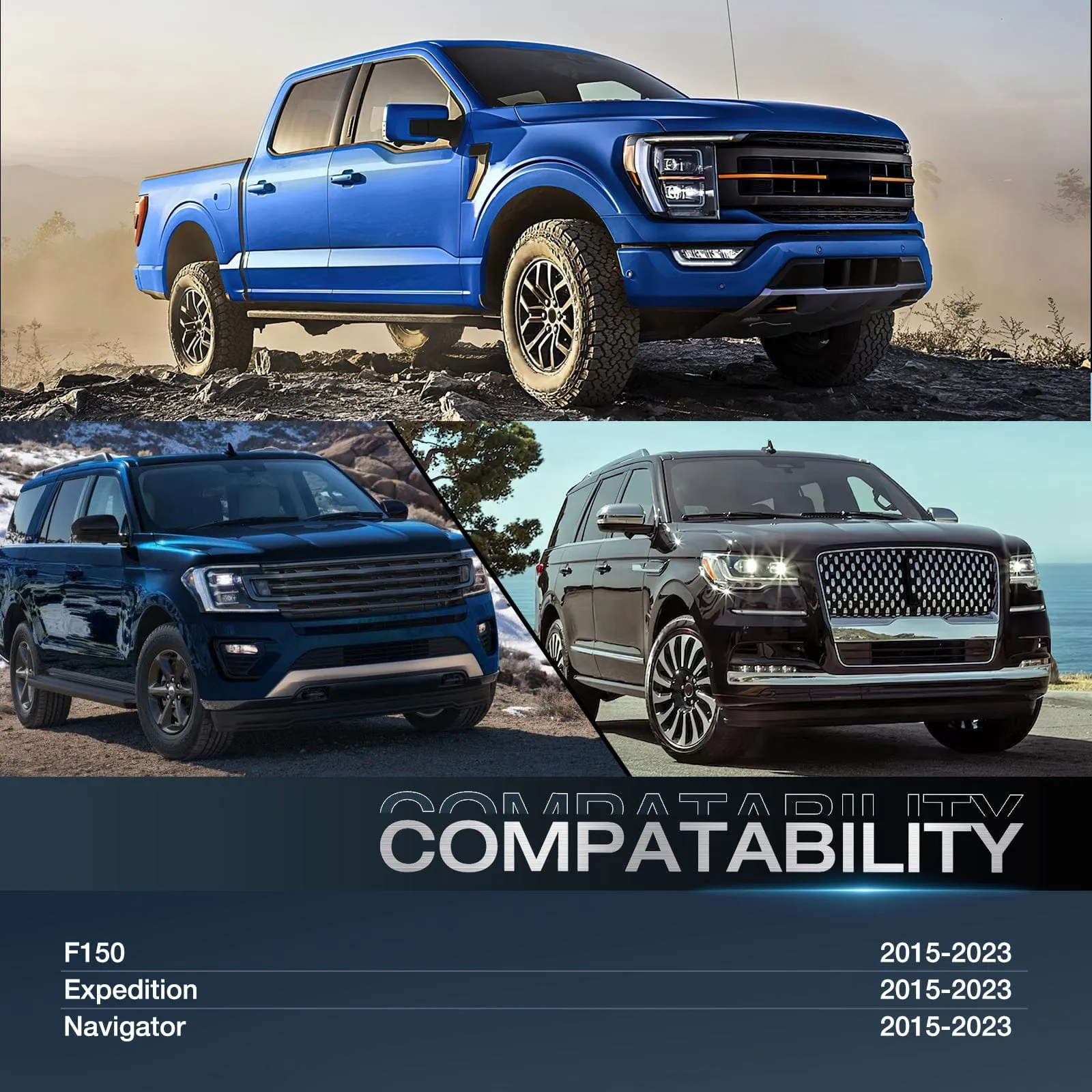 1.5inch (38mm) Wheel Spacers 4Pcs For 2015-2022 Ford F150 | 6x135 | 87.1 Hub Bore | 14x1.5 Studs