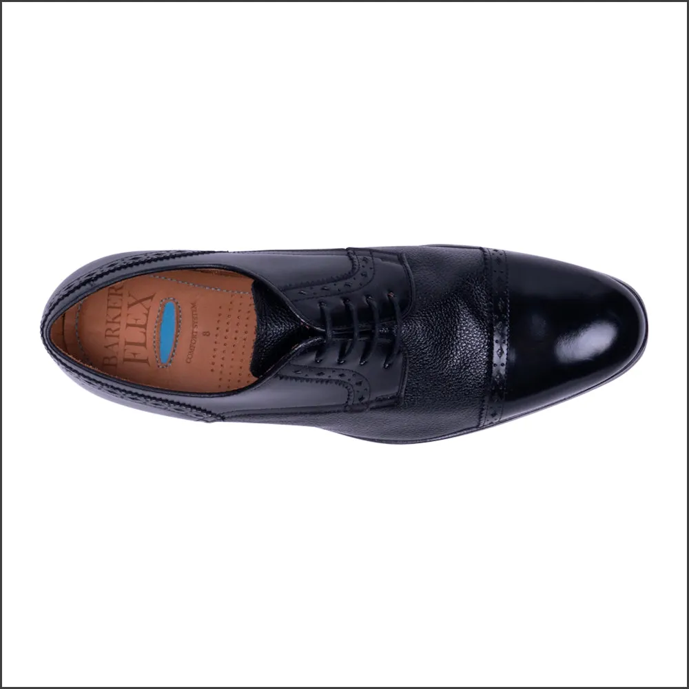 Barker Ashbourne - Black Hi-Shine/Grain Derby@
