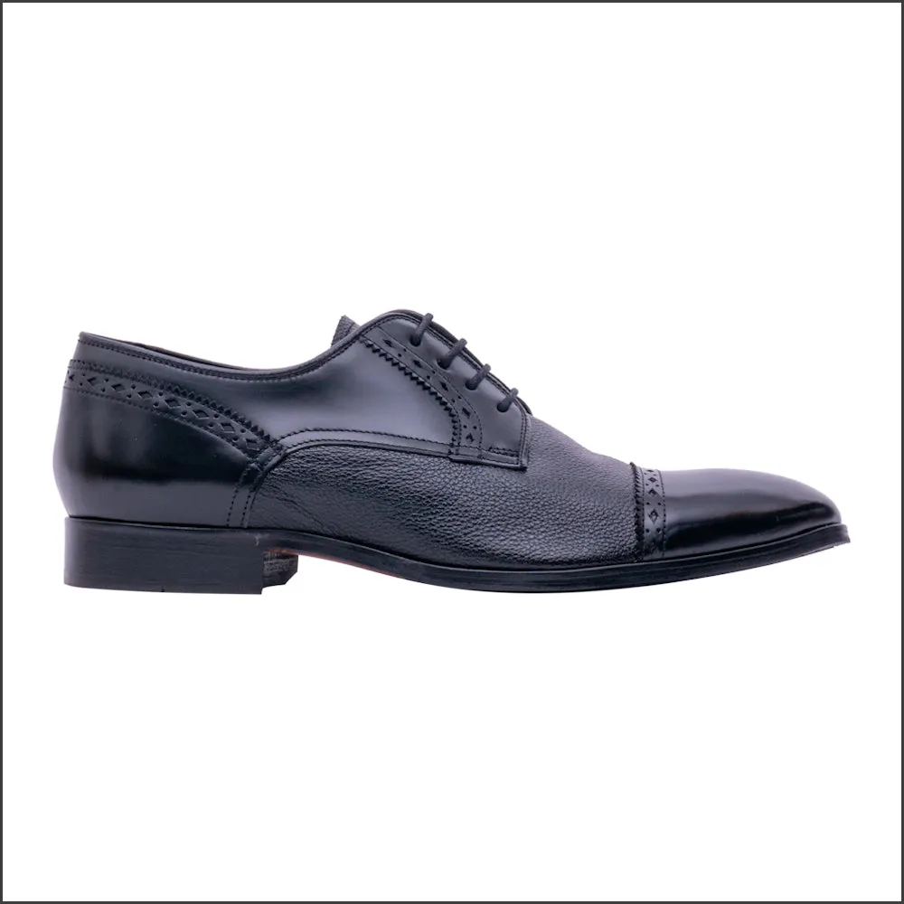 Barker Ashbourne - Black Hi-Shine/Grain Derby@