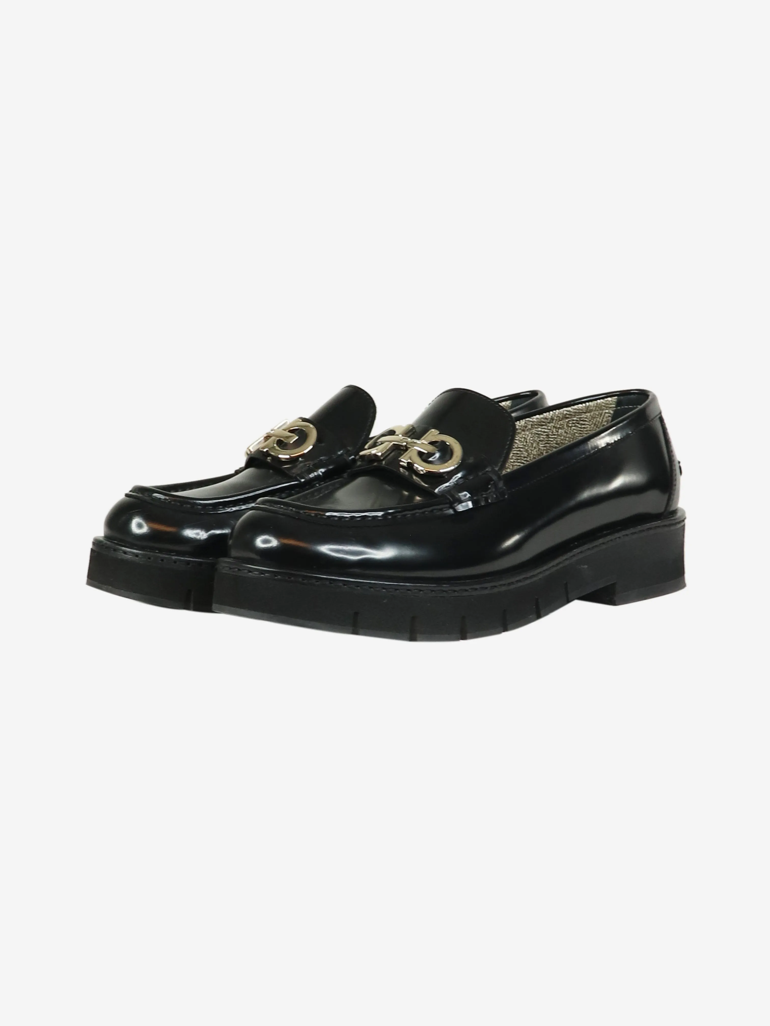 Black platform loafers - size US 8.5 (UK 6)