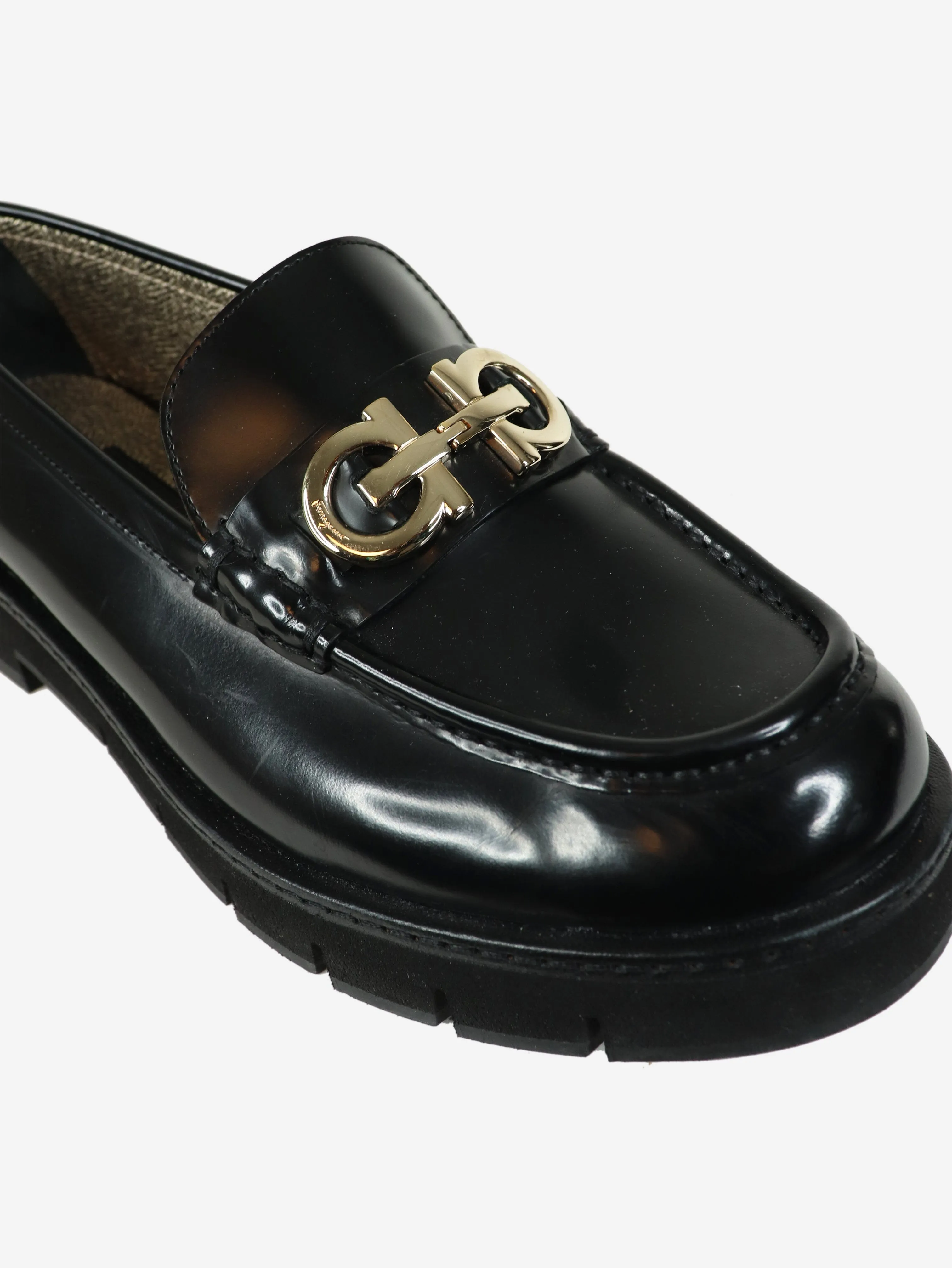 Black platform loafers - size US 8.5 (UK 6)
