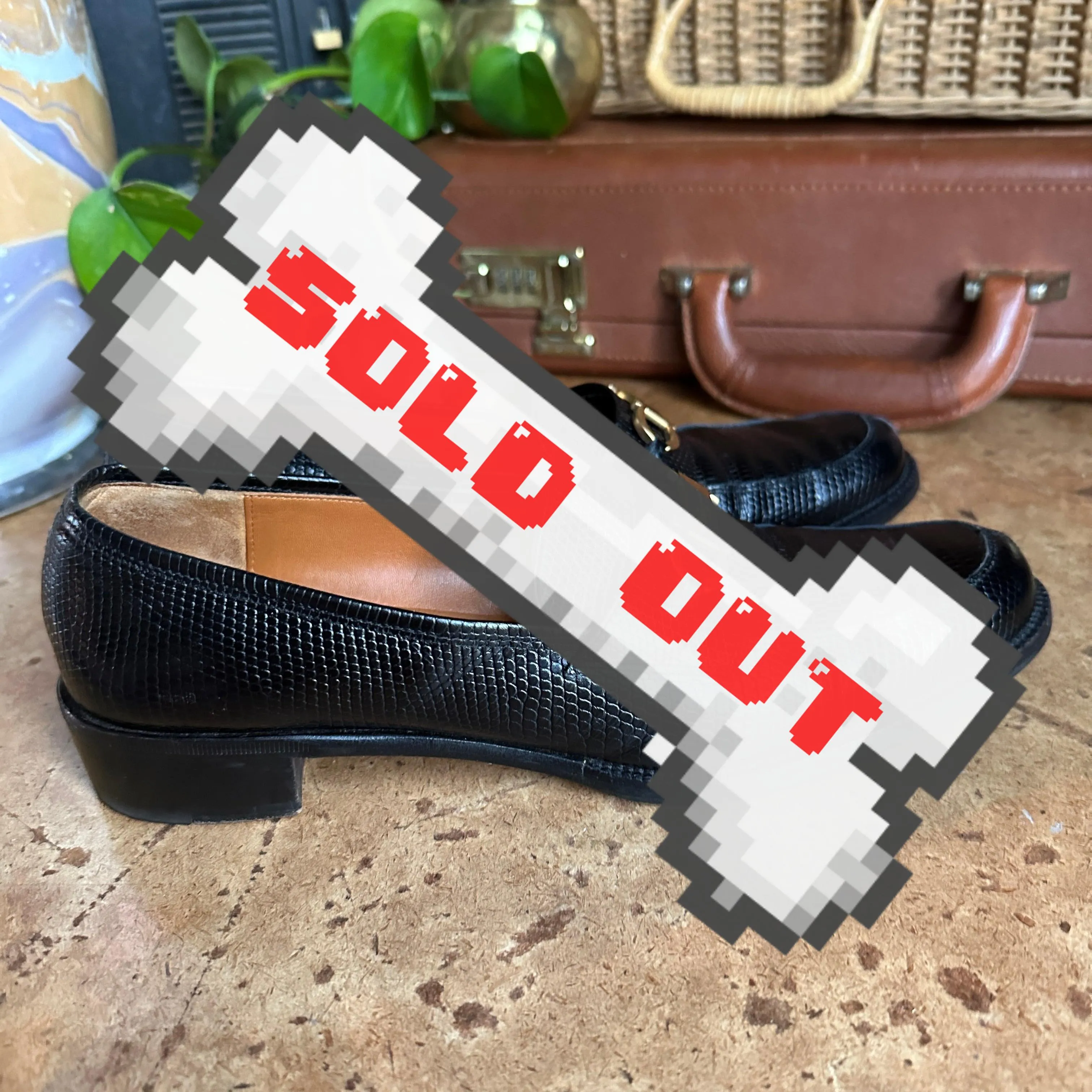 Black Snakeskin Print Leather Women’s “Salvatore Ferragamo” Loafers