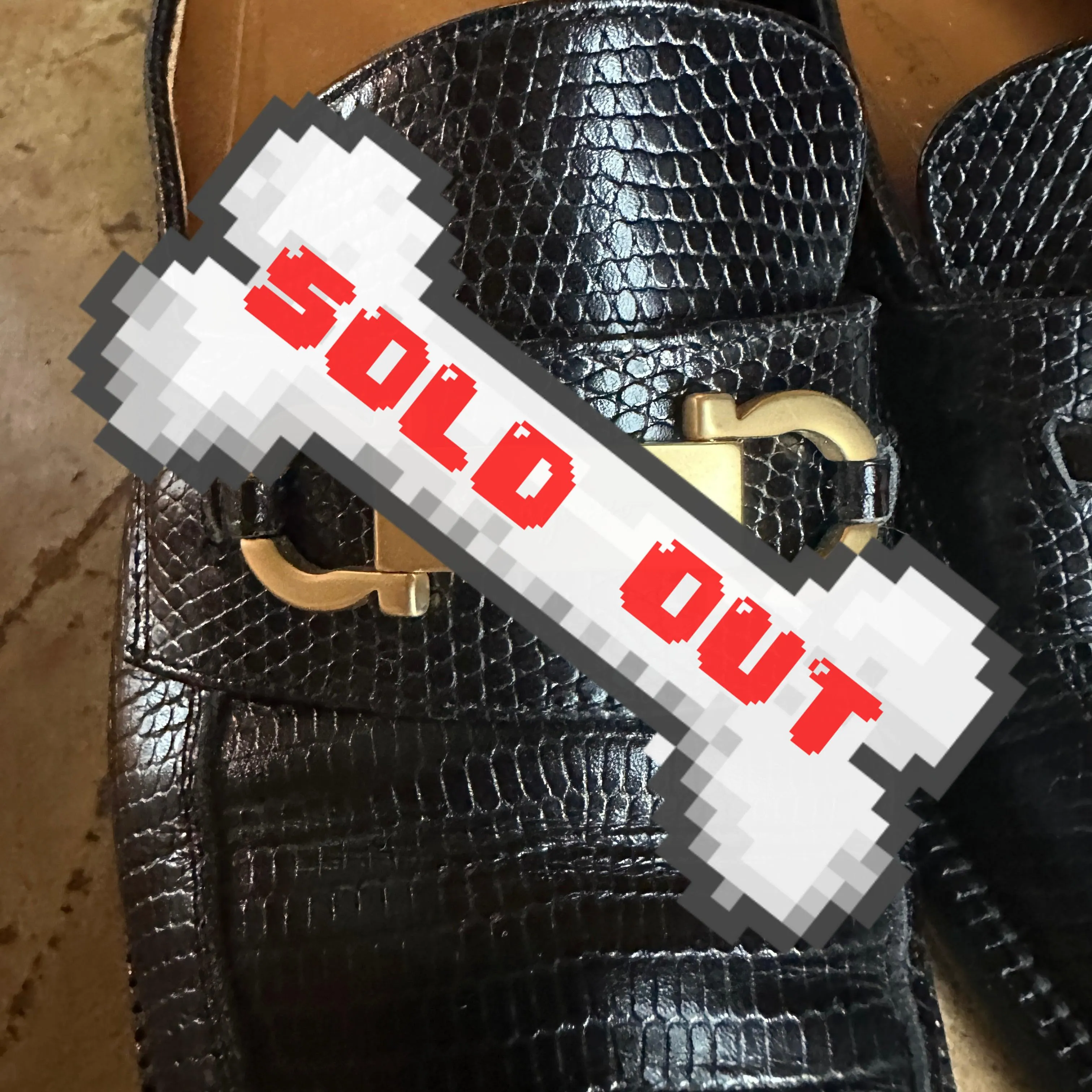 Black Snakeskin Print Leather Women’s “Salvatore Ferragamo” Loafers