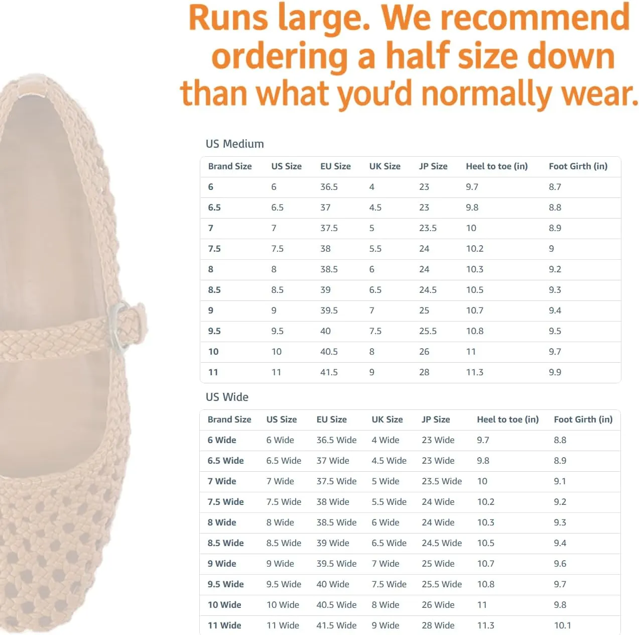 CUSHIONAIRE Weston Womens Hand Woven Dressy Ballet Flats  Faux Leather Mary Jane with Adjustable Strap & Memory Foam