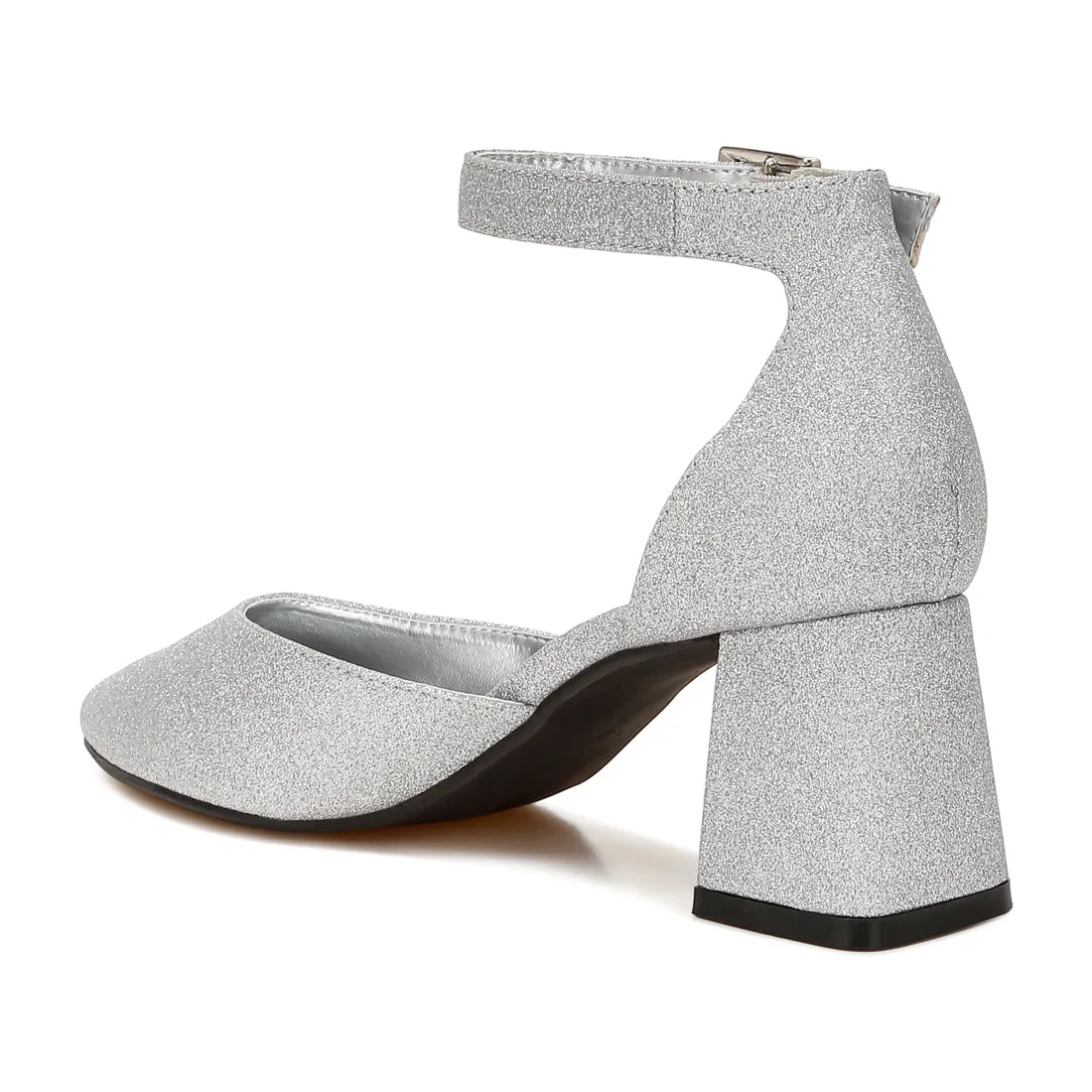 Glitter Block Heel Sandals