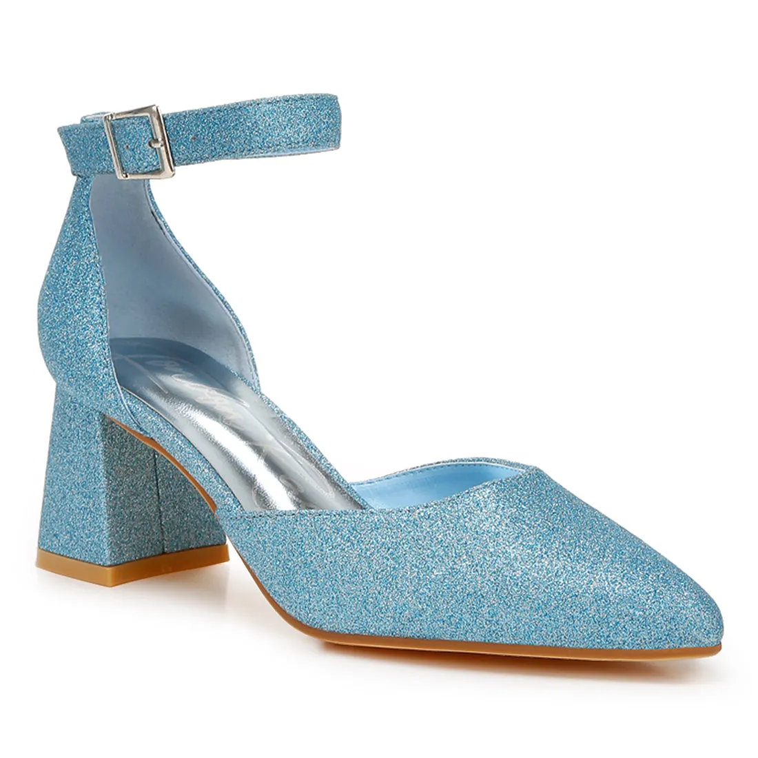 Glitter Block Heel Sandals