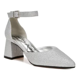 Glitter Block Heel Sandals
