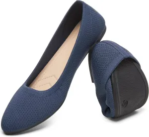 HEAWISH Womens Ballet Flat Flats Shoes Comfortable Mesh Pointed Toe Slip On Dress Shoes