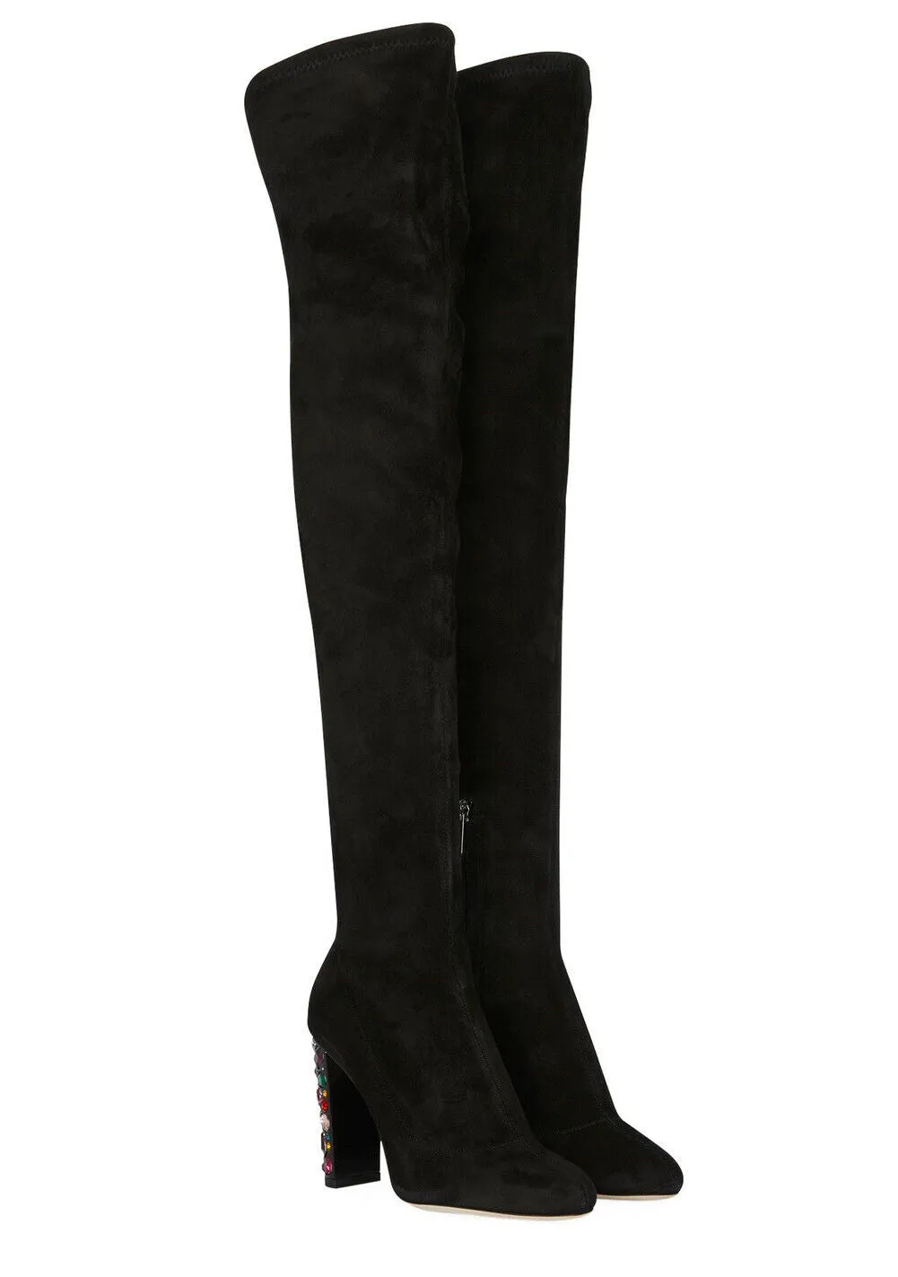 JIMMY CHOO ICONS Mya Suede Embellished Heel 100 Boots Size 35.5 UK 2.5 US 5.5 ladies