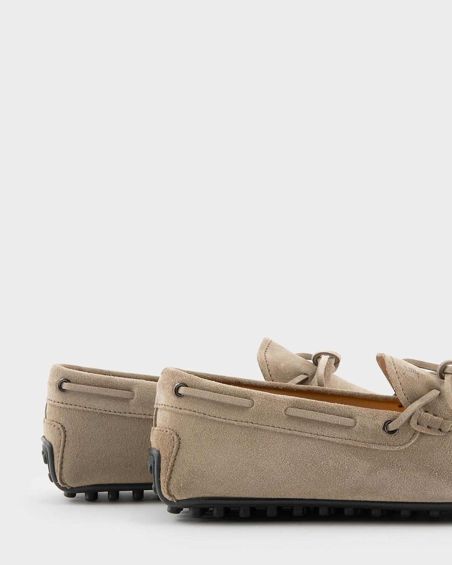 Light Beige Suede City Gommino Driving Shoes