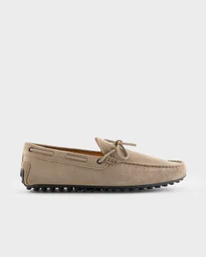 Light Beige Suede City Gommino Driving Shoes