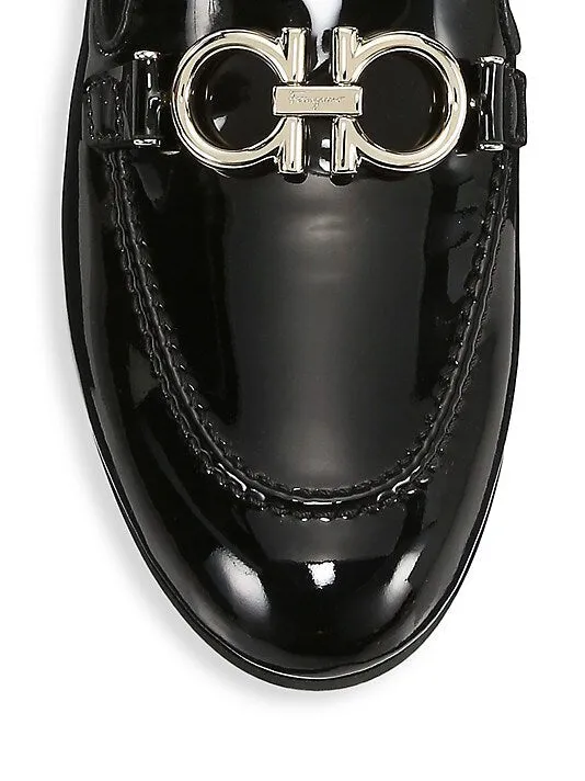 NEW SALVATORE FERRAGAMO Trifoglio Women's 727758 Black Shoe Size 5.5 D MSRP $650