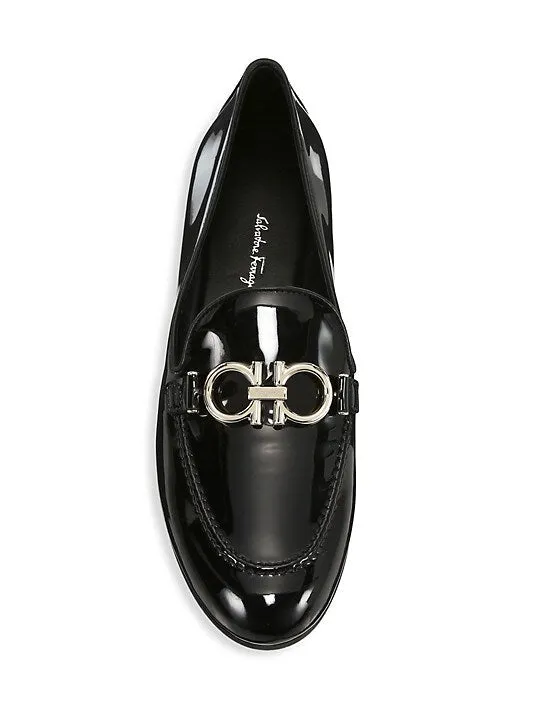 NEW SALVATORE FERRAGAMO Trifoglio Women's 727758 Black Shoe Size 5.5 D MSRP $650