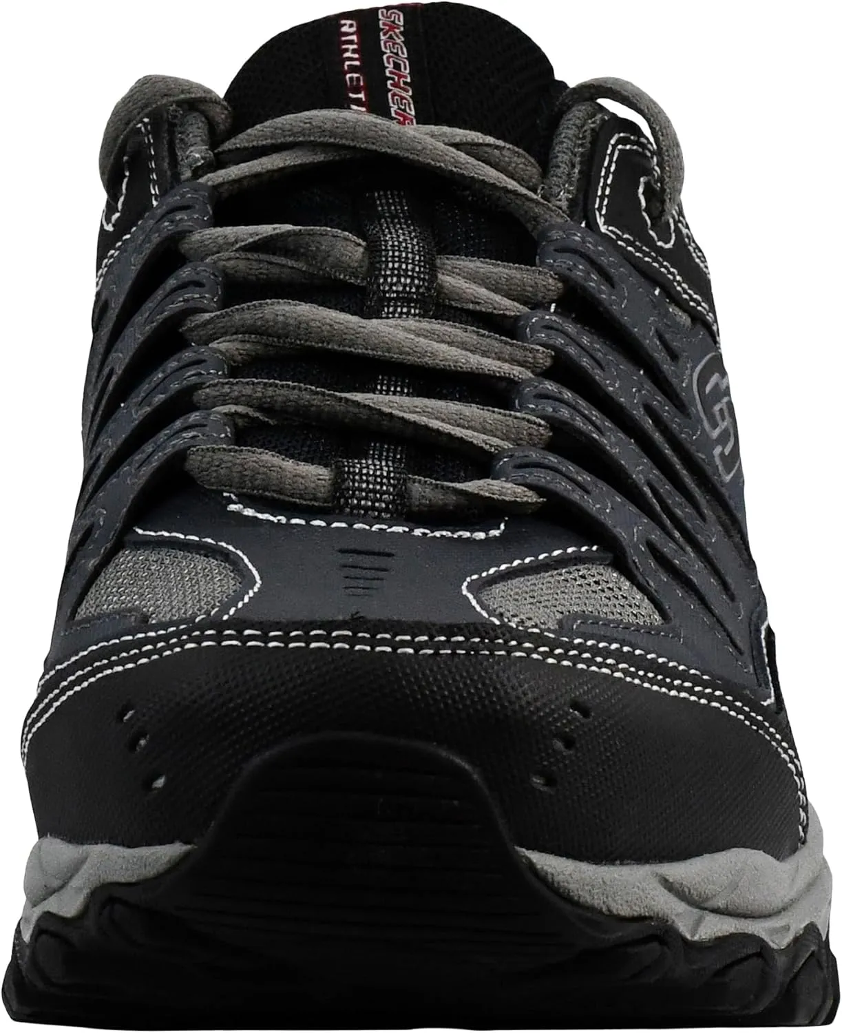 Skechers Men's Afterburn M. Fit Fashion Sneakers ?C Leather Upper, Memory Foam Insole, Rubber Outsole
