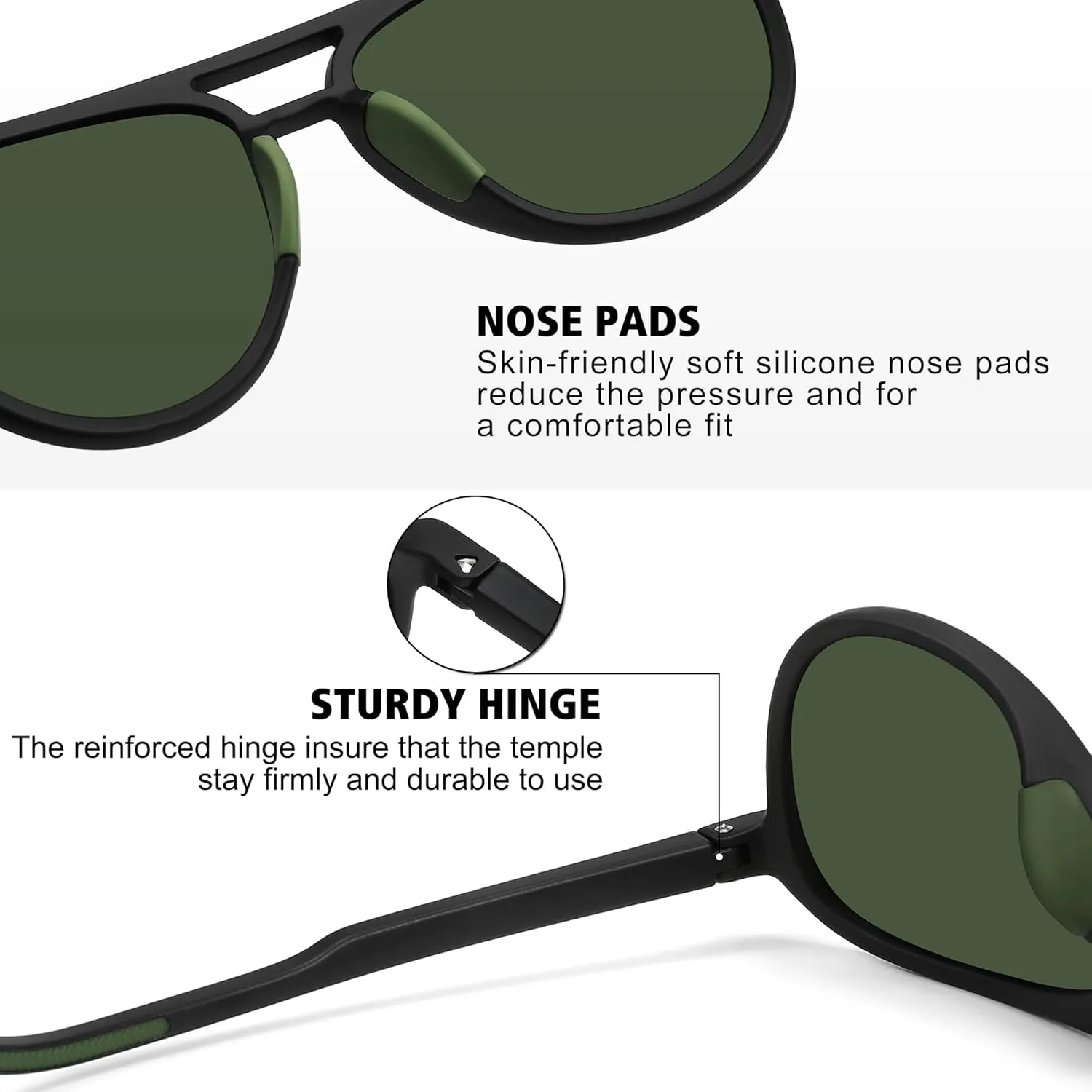 STORYCOAST Polarized Aviator Sunglasses for Men Women Classic Retro Aviators Sports Driving Running Sun Glasses
