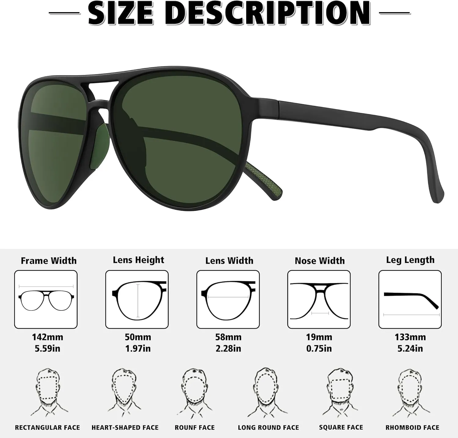 STORYCOAST Polarized Aviator Sunglasses for Men Women Classic Retro Aviators Sports Driving Running Sun Glasses