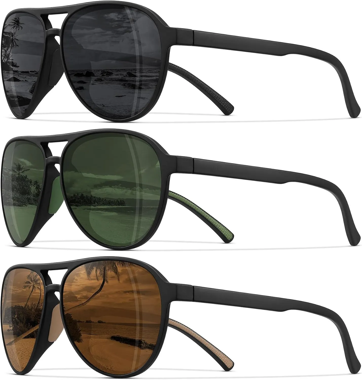 STORYCOAST Polarized Aviator Sunglasses for Men Women Classic Retro Aviators Sports Driving Running Sun Glasses