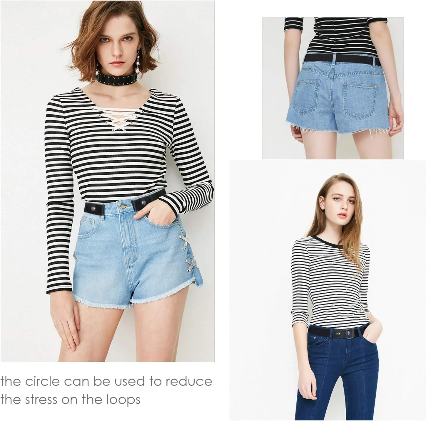 SUOSDEY No Buckle Elastic Stretch Belts for Men and Women, Comfortable Invisible Belts for Jeans Pants