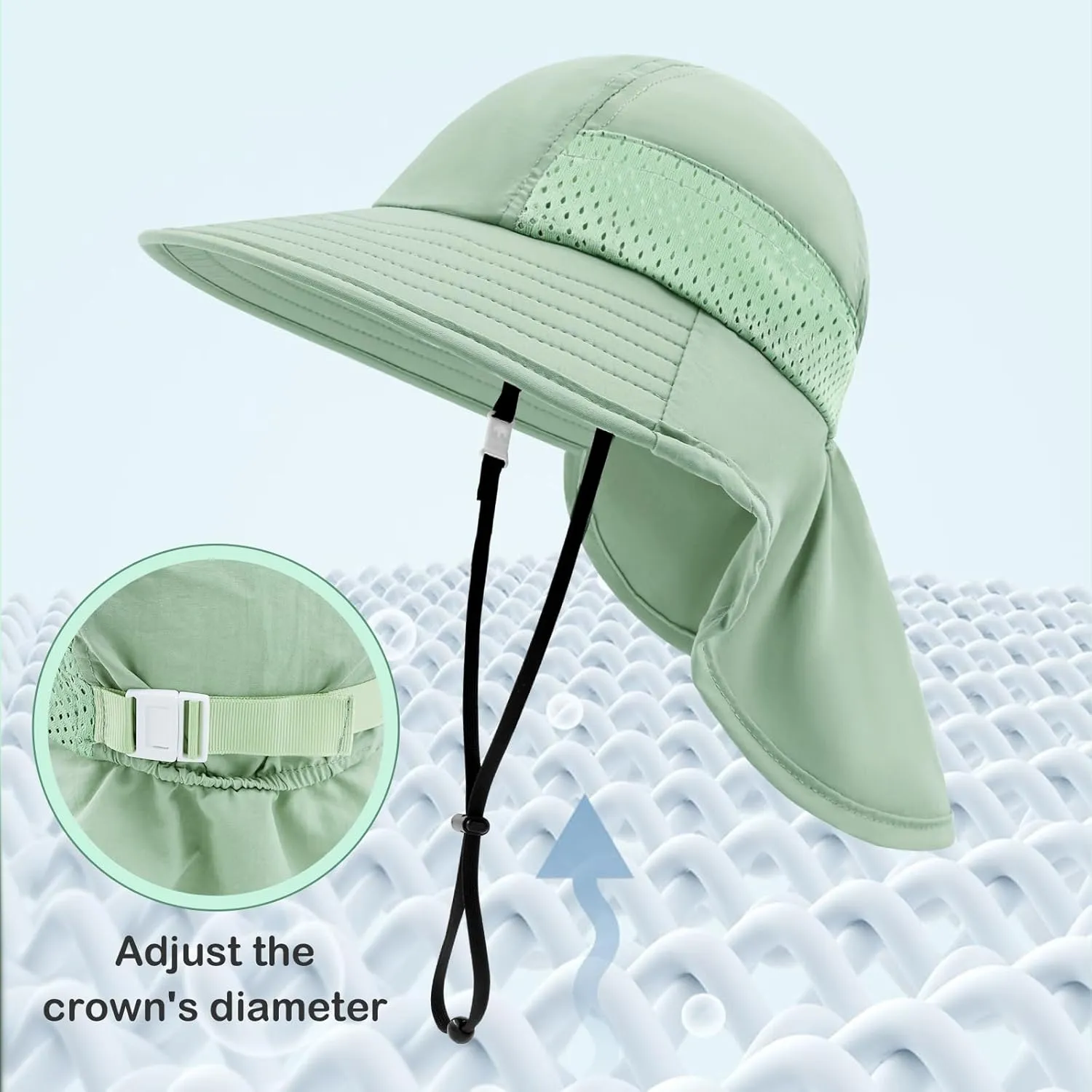 XIAOHAWANG Girls Sun Hat Baby Beach Hats Boys UPF 50  Kids Summer Protection Cap Toddler Breathable Caps Wide Brim Neck Flap