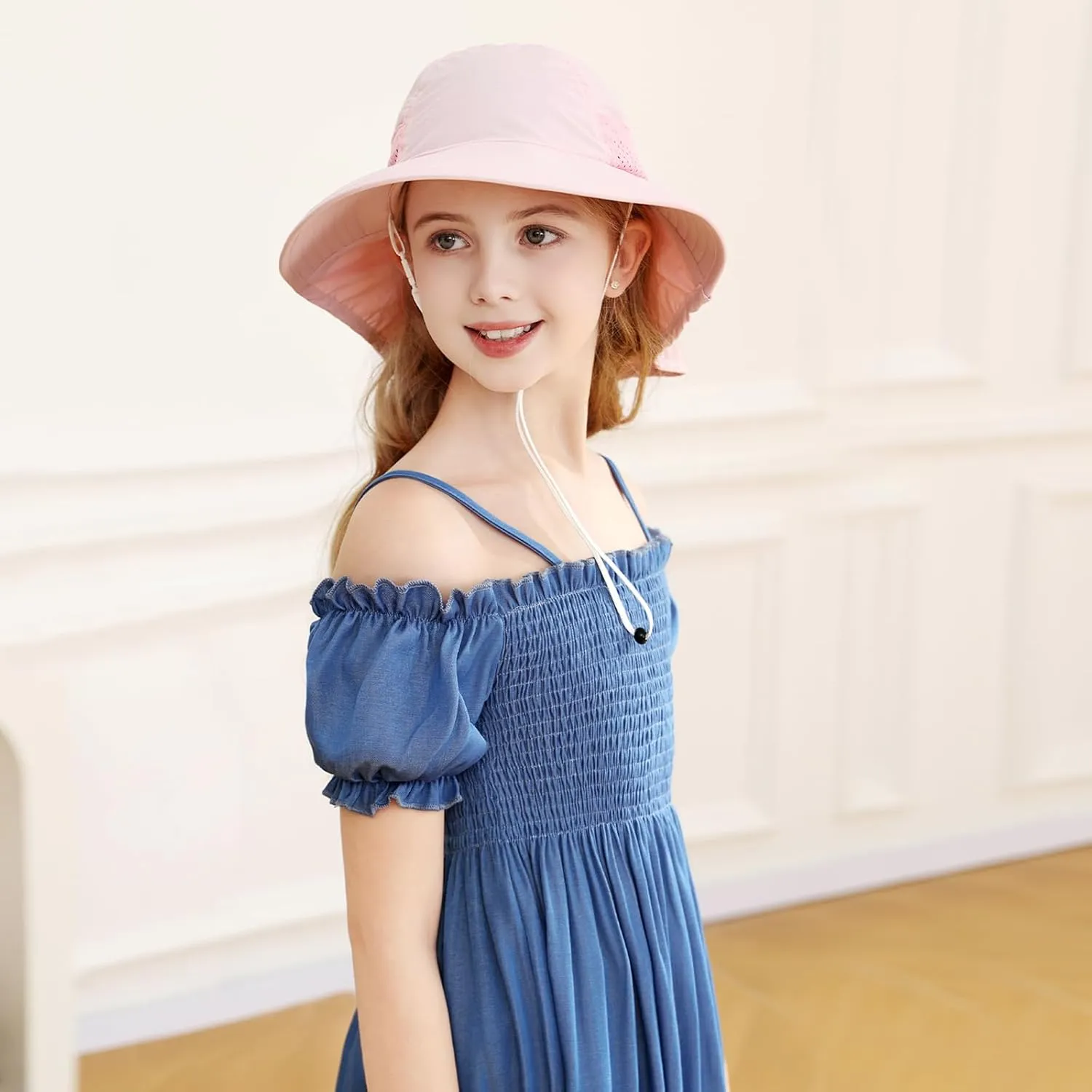 XIAOHAWANG Girls Sun Hat Baby Beach Hats Boys UPF 50  Kids Summer Protection Cap Toddler Breathable Caps Wide Brim Neck Flap