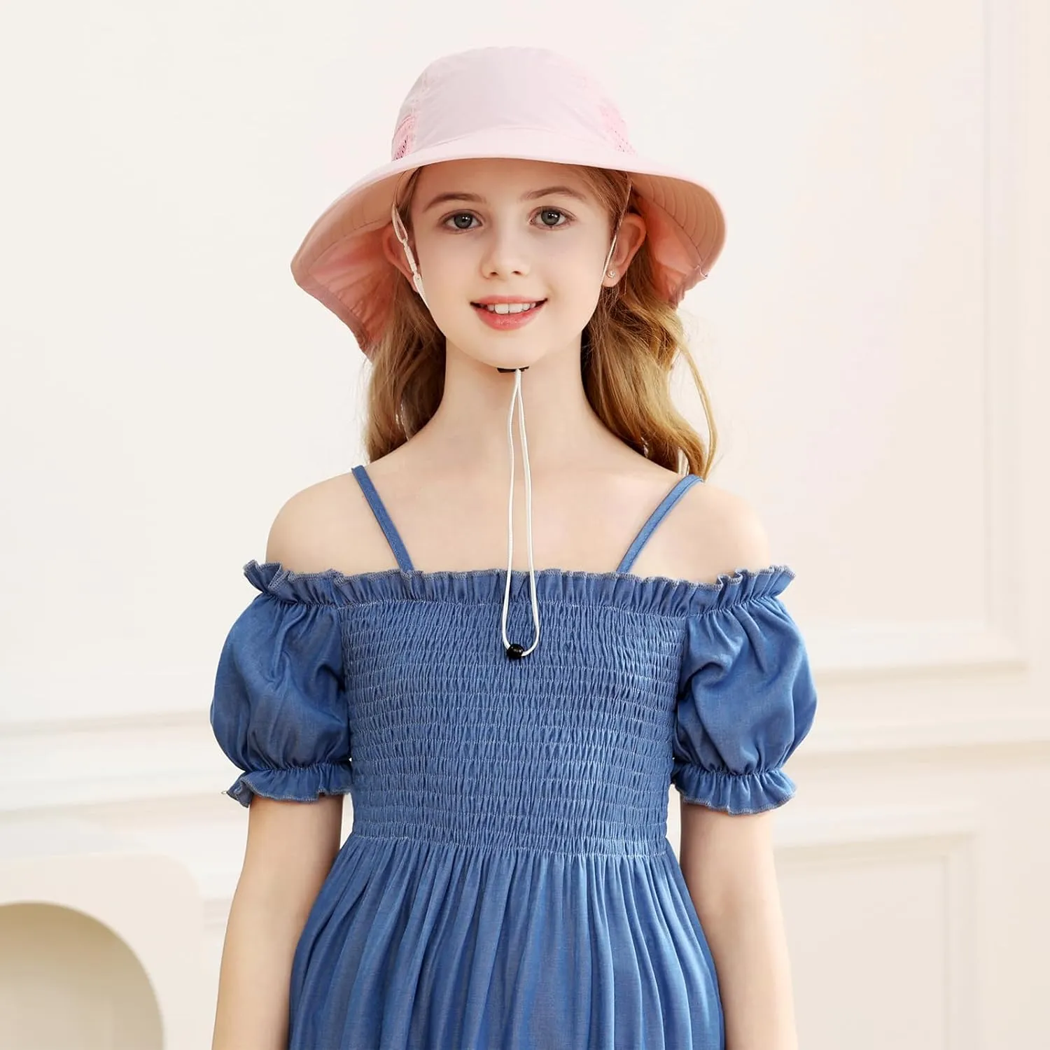 XIAOHAWANG Girls Sun Hat Baby Beach Hats Boys UPF 50  Kids Summer Protection Cap Toddler Breathable Caps Wide Brim Neck Flap